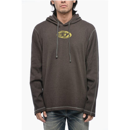 T-CRONE-LS Hoodie Sweatshirt with Washed Effect
