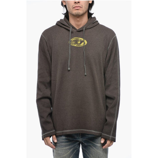 T-CRONE-LS Hoodie Sweatshirt with Washed Effect