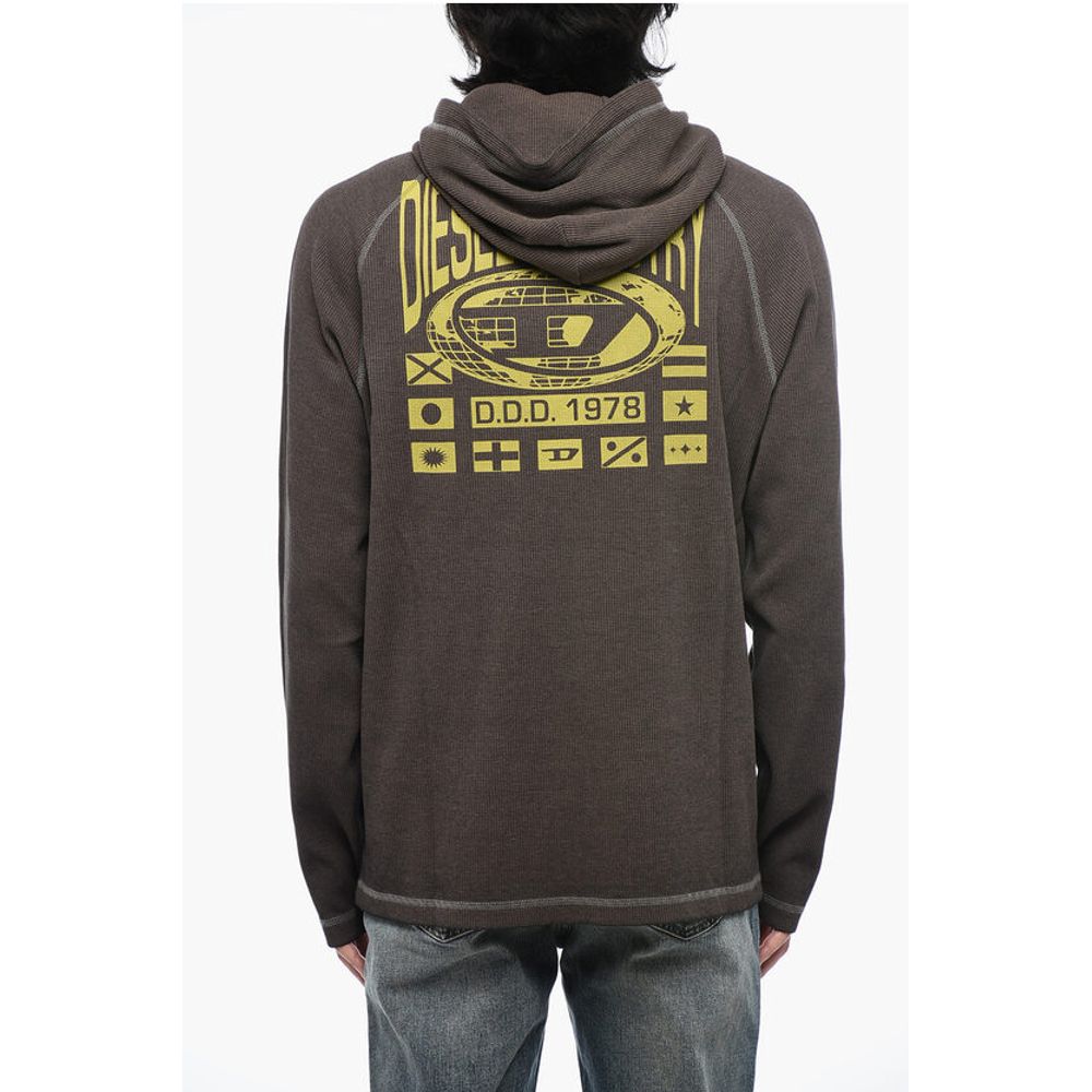 T-CRONE-LS Hoodie Sweatshirt with Washed Effect