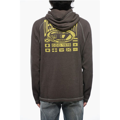 T-CRONE-LS Hoodie Sweatshirt with Washed Effect