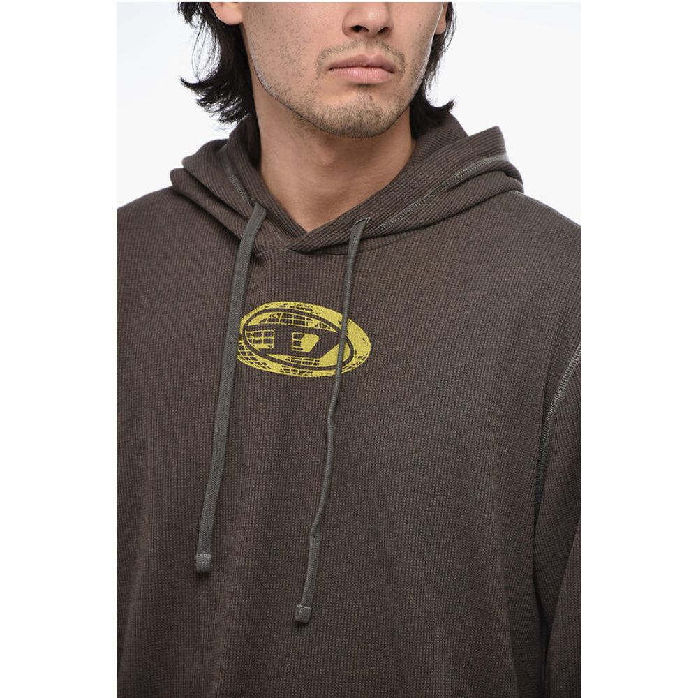 T-CRONE-LS Hoodie Sweatshirt with Washed Effect