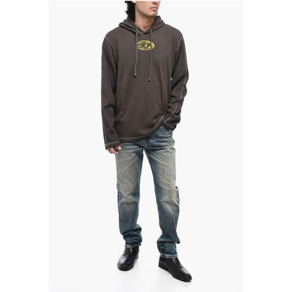 T-CRONE-LS Hoodie Sweatshirt with Washed Effect