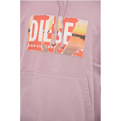 Distressed Effect Logo Print S-MACS-HOOD-POFF-L1 Hoodie