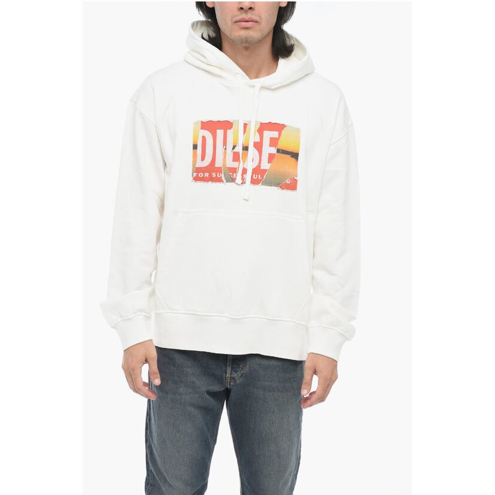 Brushed Cotton S-MACS-POFF-L1 Hoodie With Distressed Effcet