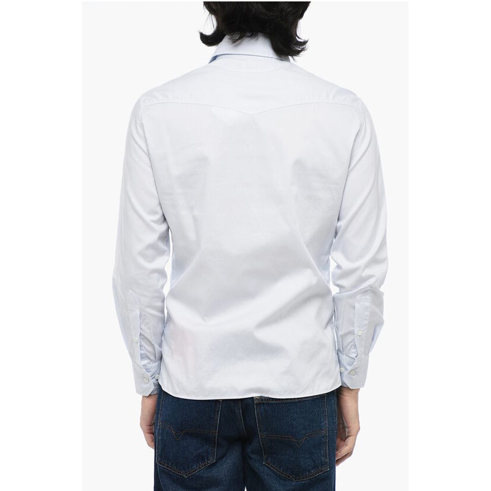 Leisure-fit Shirt with Jewel Buttons