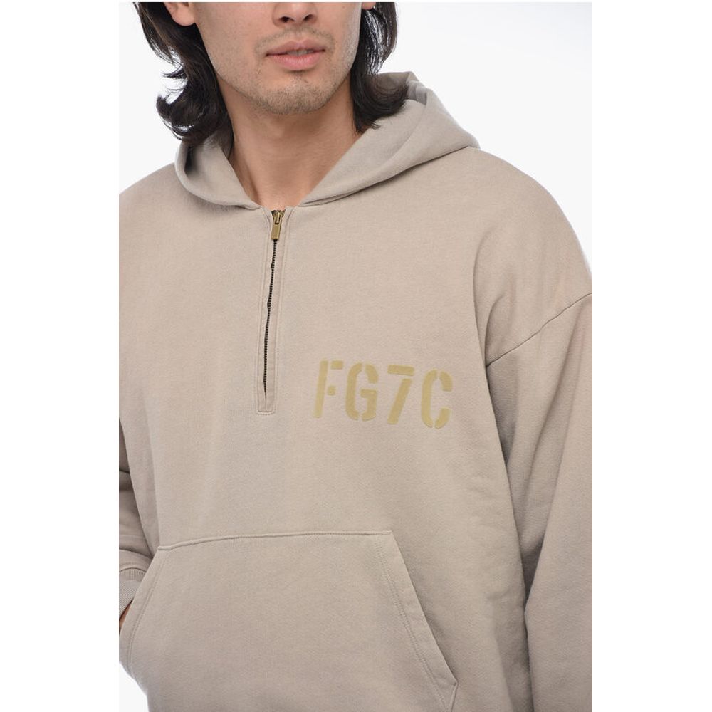 Hoodie Sweatshirt with Half Zip