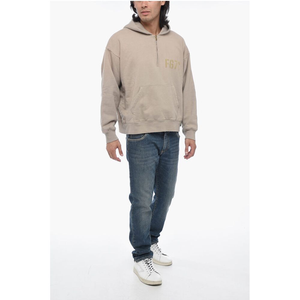 Hoodie Sweatshirt with Half Zip