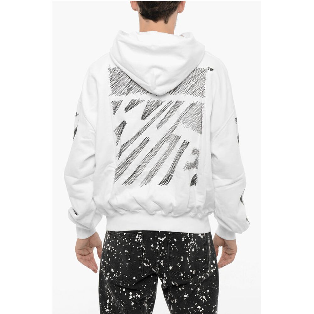 Brushed Cotton SCRIBBLE DIAG Hoodie