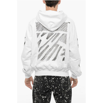 Brushed Cotton SCRIBBLE DIAG Hoodie