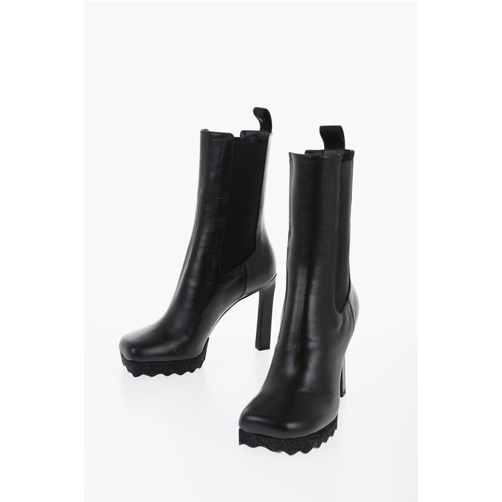 Leather SPONGE Chelsea Booties 12cm