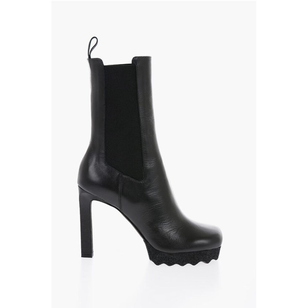 Leather SPONGE Chelsea Booties 12cm
