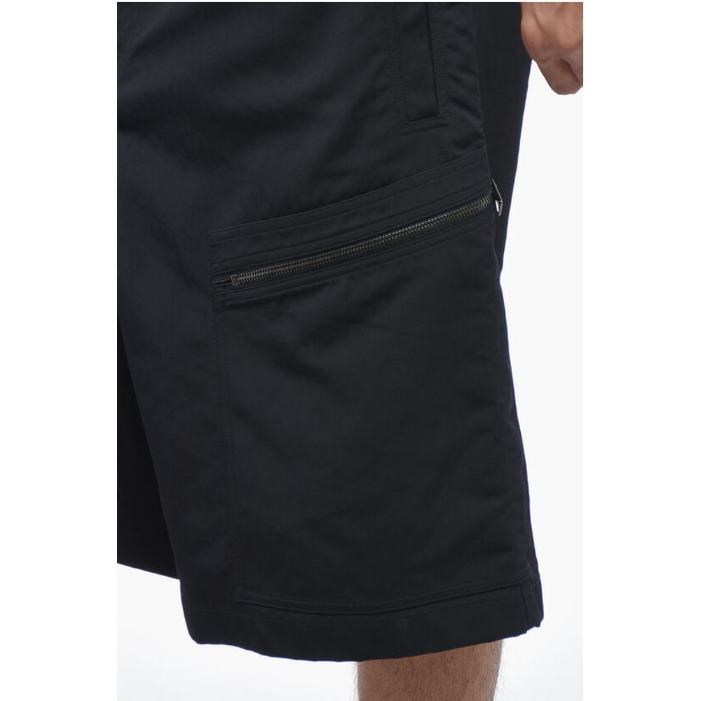 Nylon Cargo Shorts with Hidden Fastening