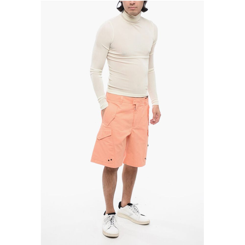Cotton Blend Cargo Shorts with Safety Details