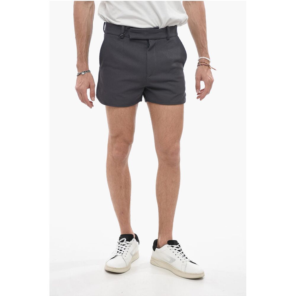 Jacquard Fabric Slim Fit Shorts