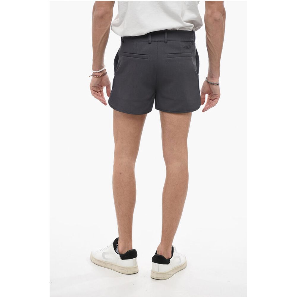 Jacquard Fabric Slim Fit Shorts