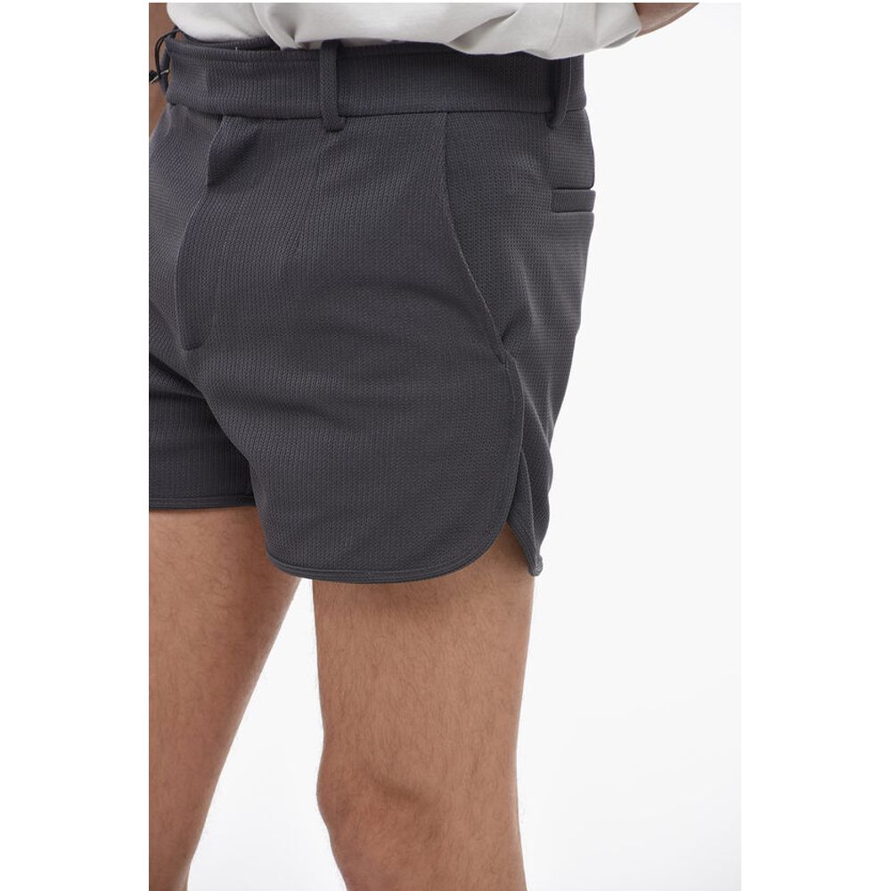 Jacquard Fabric Slim Fit Shorts