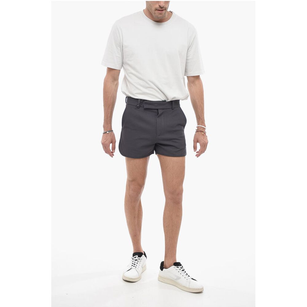 Jacquard Fabric Slim Fit Shorts