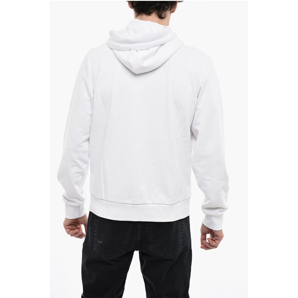 Solid Color S-GINN Sweatshirt with Hood and Zip Closure