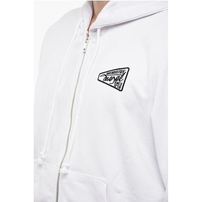 Solid Color S-GINN Sweatshirt with Hood and Zip Closure