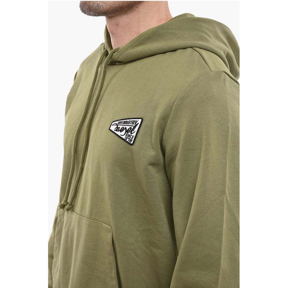 Solid Color S-GINN-HOOD-K31 Hoodie with Contrasting Logo