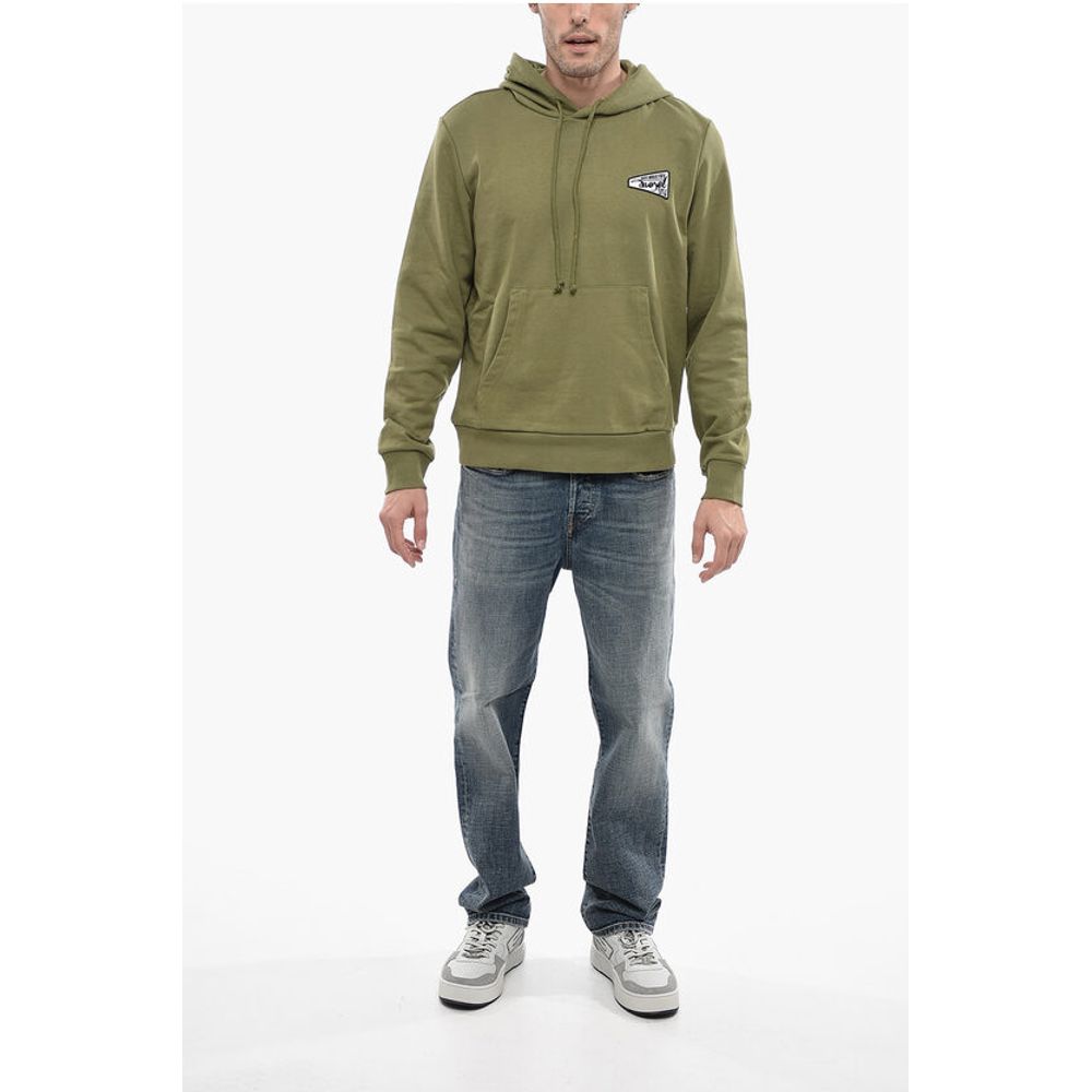 Solid Color S-GINN-HOOD-K31 Hoodie with Contrasting Logo