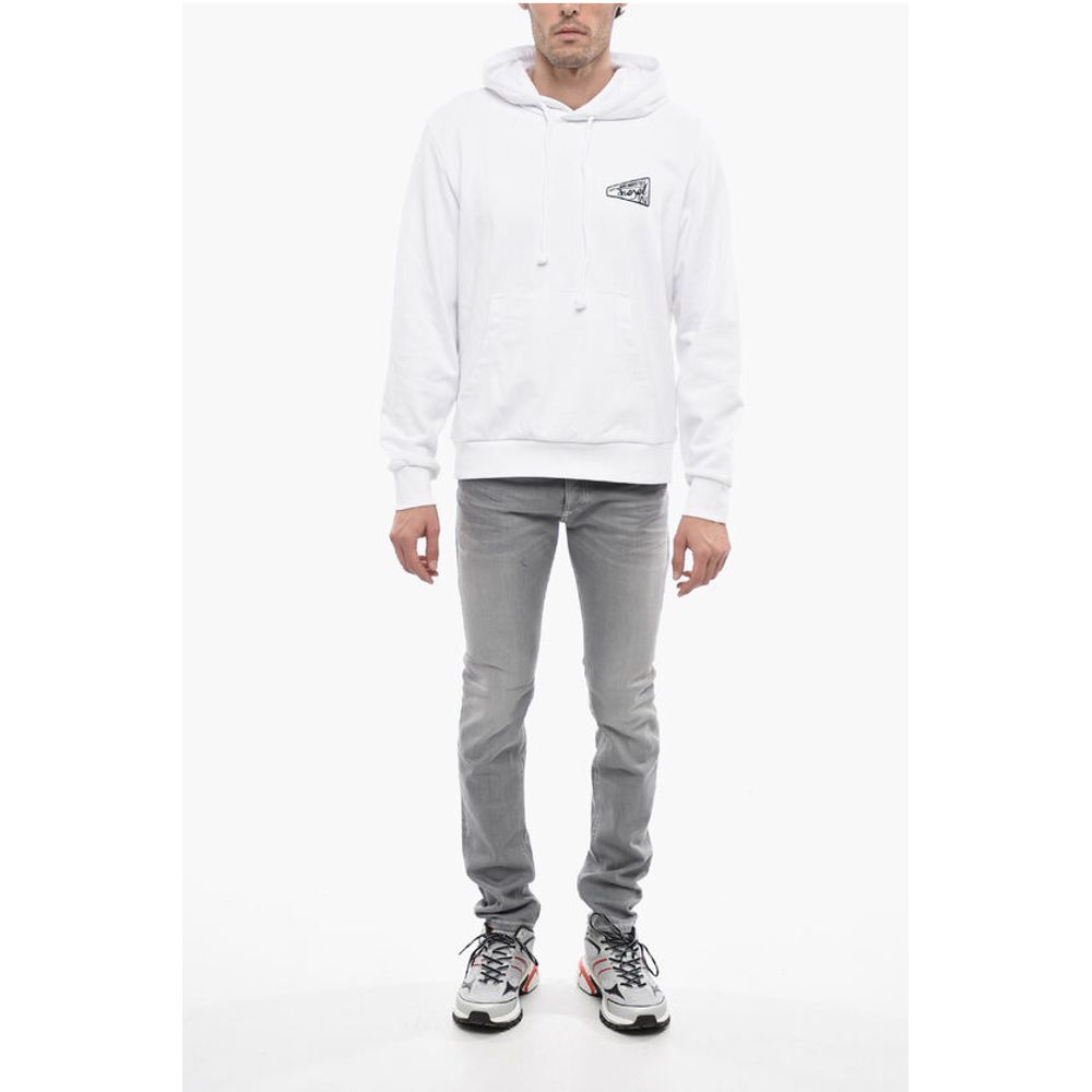Solid Color S-GINN-HOOD-K31 Hoodie with Contrasting Logo