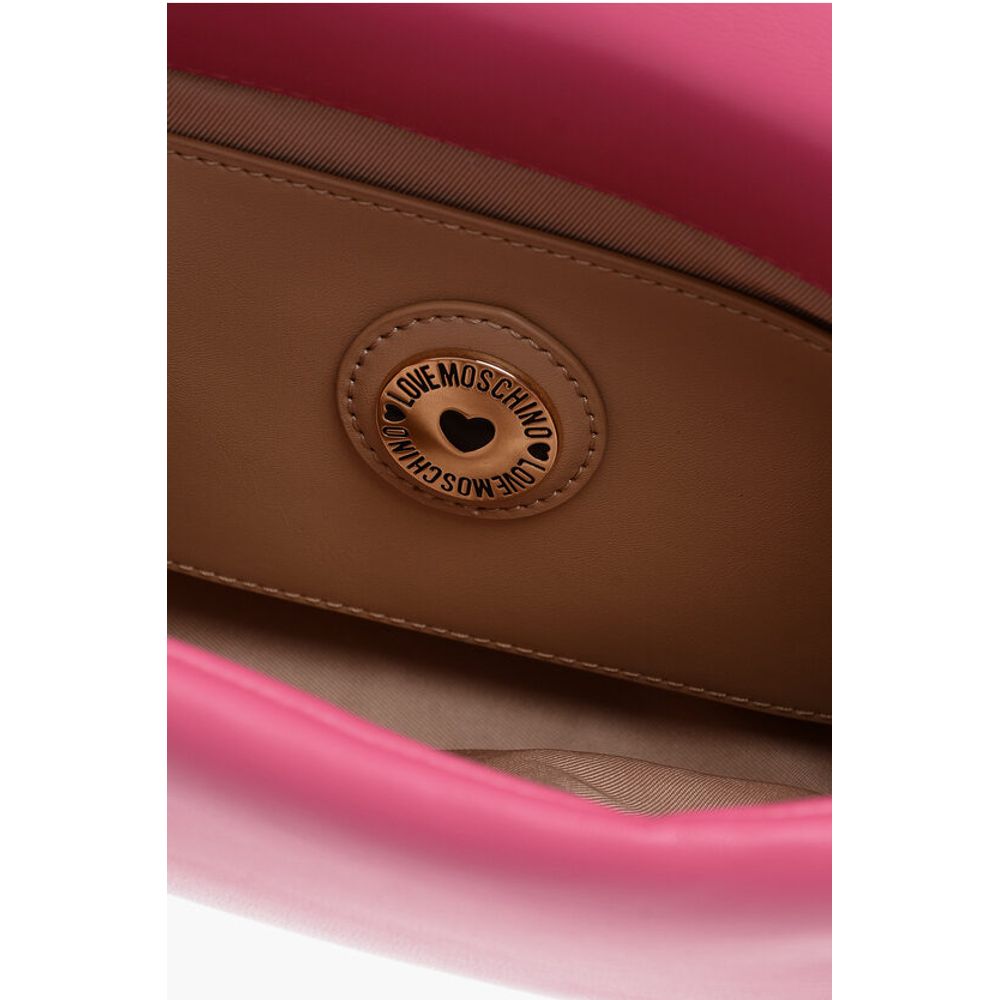 LOVE Faux Leather Crossbody Bag with Golden Chain