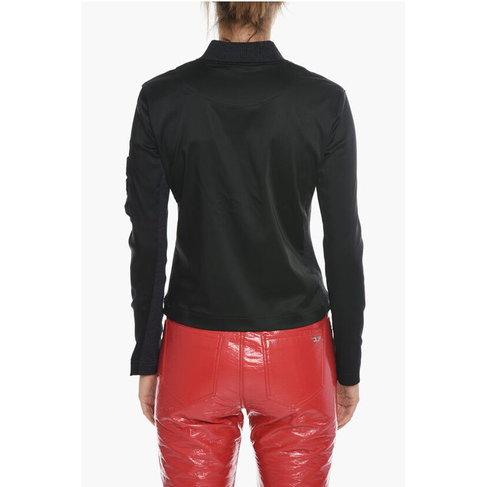 Satin T-OPUNTIA Bomber Jacket with Contrasting Details and S