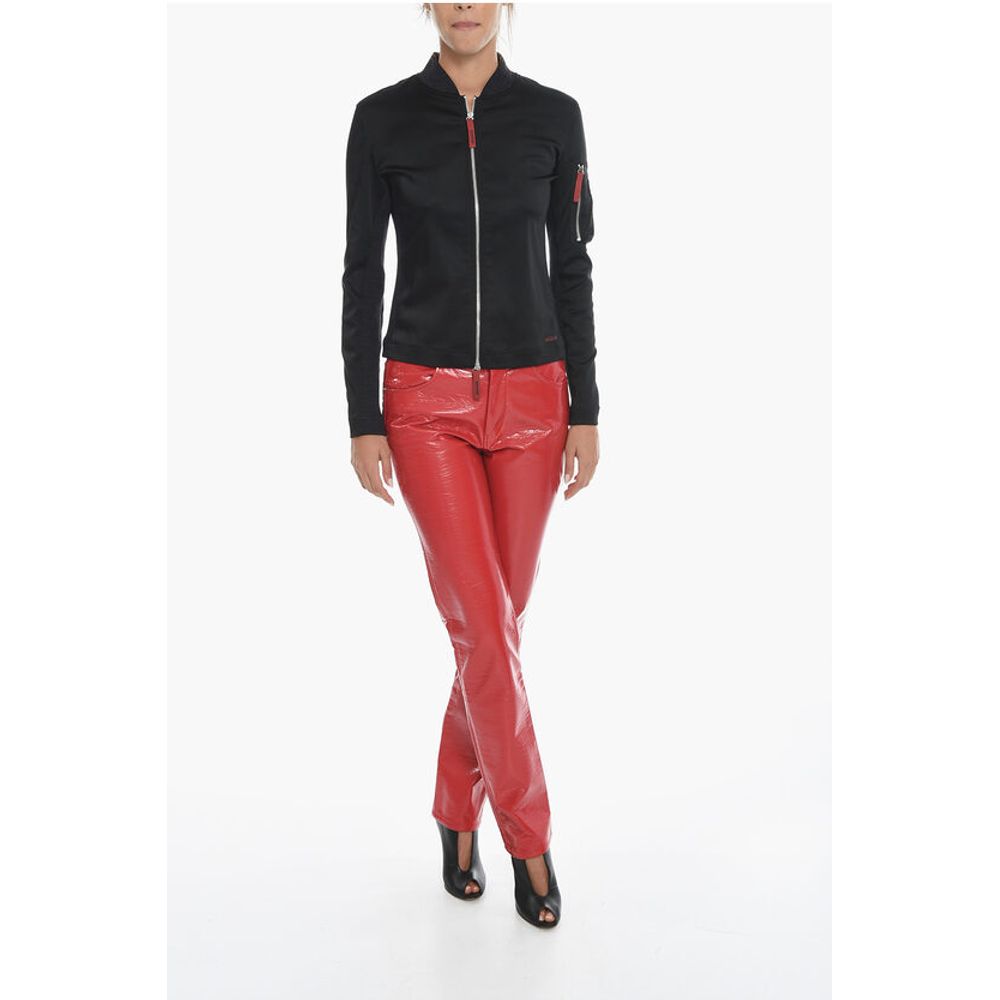 Satin T-OPUNTIA Bomber Jacket with Contrasting Details and S