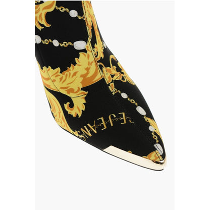 JEANS COUTURE Baroque Printed Point Toe SCARLETT Sock Boots