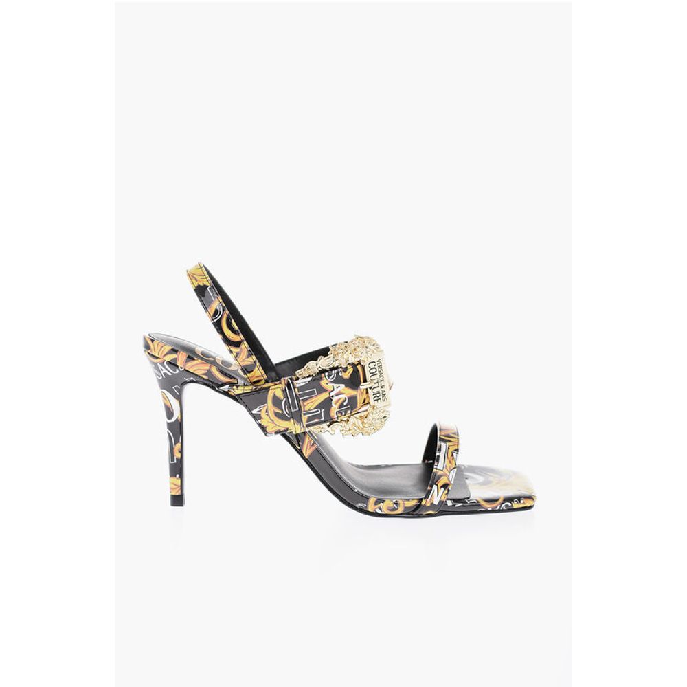 JEANS COUTURE Baroque Motif Faux Leather EMILY Sandals with