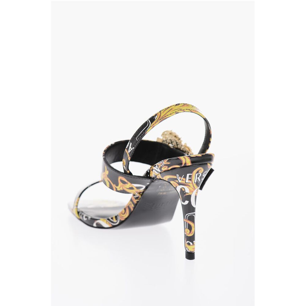 JEANS COUTURE Baroque Motif Faux Leather EMILY Sandals with