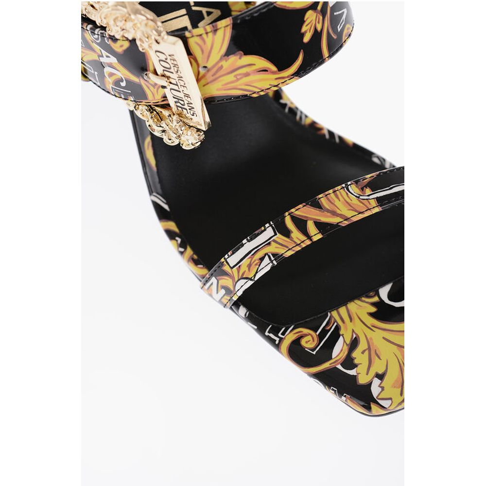 JEANS COUTURE Baroque Motif Faux Leather EMILY Sandals with