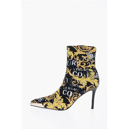 JEANS COUTURE Baroque Printed Point Toe SCARLETT Sock Boots
