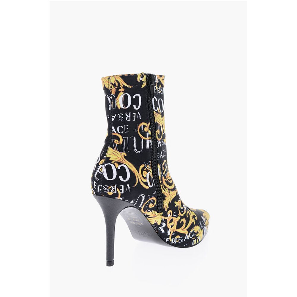 JEANS COUTURE Baroque Printed Point Toe SCARLETT Sock Boots
