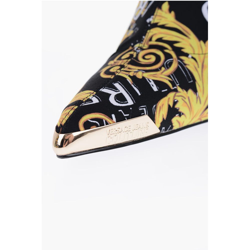 JEANS COUTURE Baroque Printed Point Toe SCARLETT Sock Boots