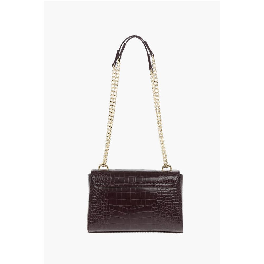 LOVE Crocodile Printed Faux Leather Crossbody Bag