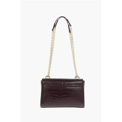 LOVE Crocodile Printed Faux Leather Crossbody Bag