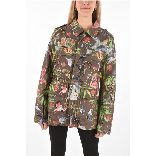 COUTURE Printed Parka JUNGLE embellished with Rhinestones