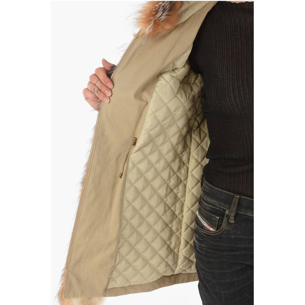 COUTURE Studded Fox Fur Edged AMAZING FUR Parka