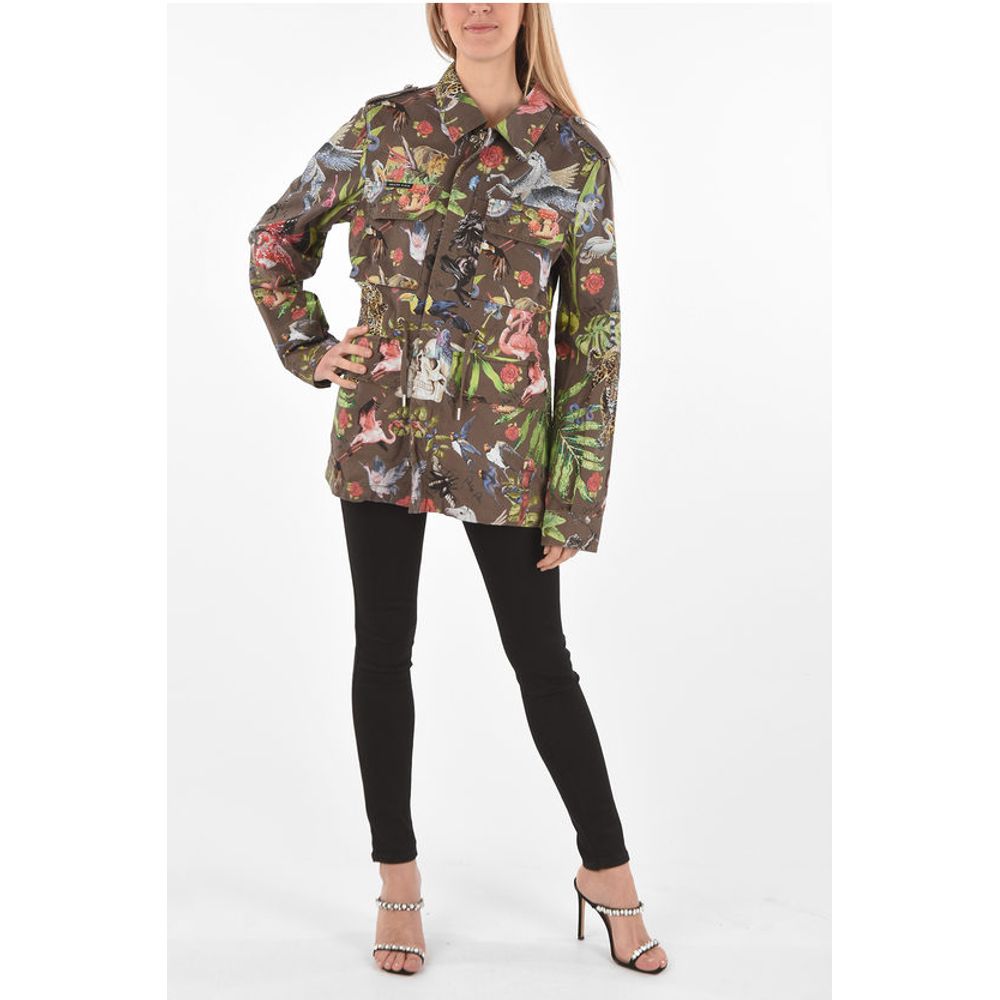 COUTURE Printed Parka JUNGLE embellished with Rhinestones