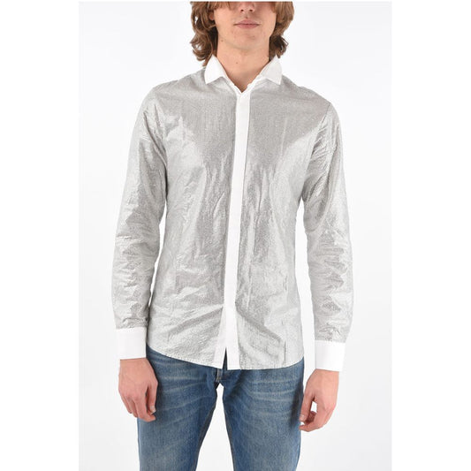 DIAMOND CUT Jewel Shirt with Spread Collar