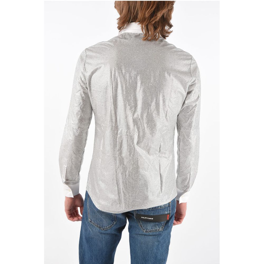 DIAMOND CUT Jewel Shirt with Spread Collar