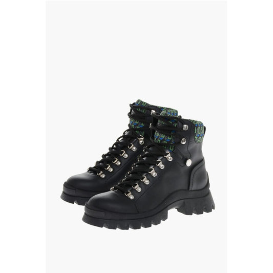 Trecking Boots with Monogram Fabbric Inserts