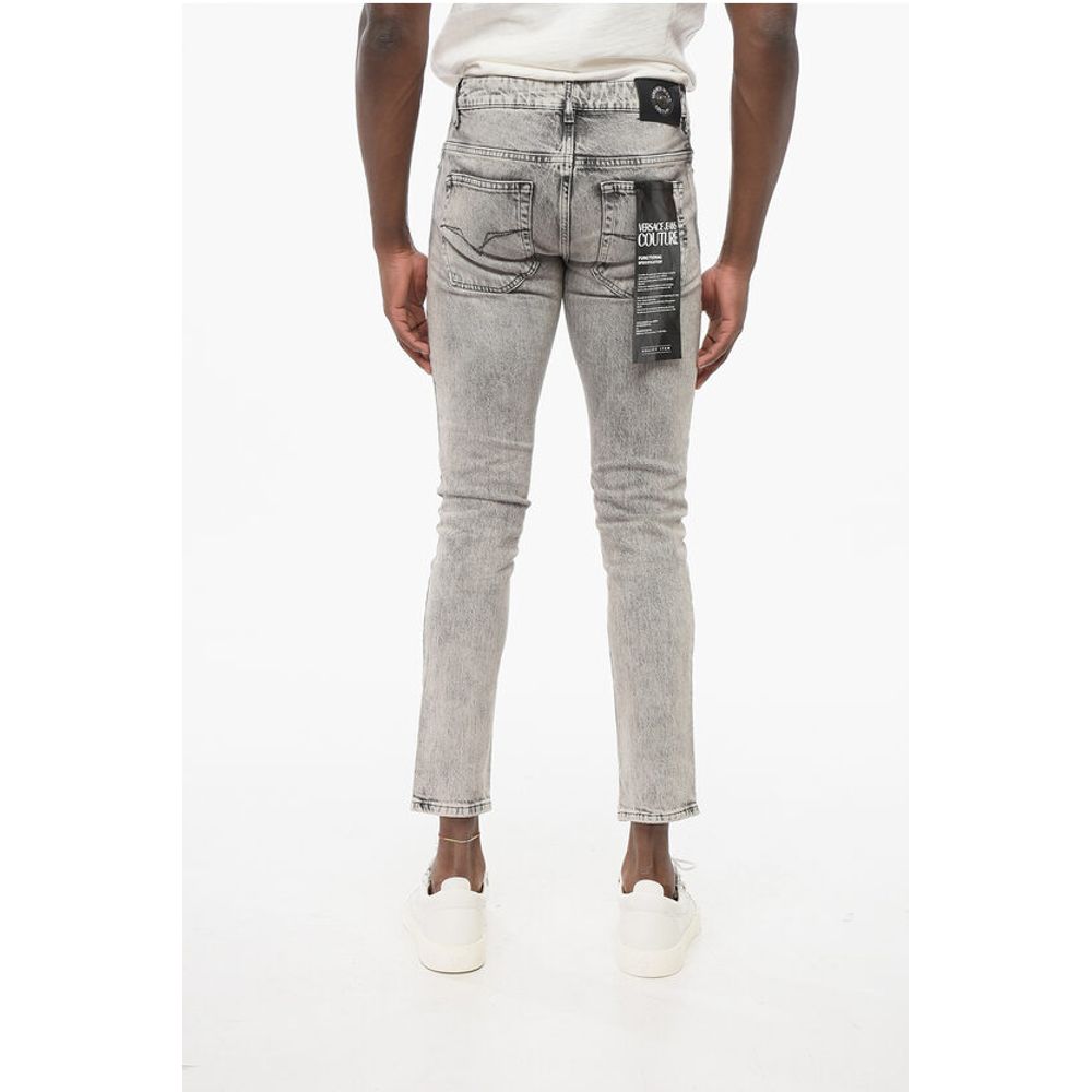 JEANS COUTURE Stone Washed Skinny Fit Denims 14cm
