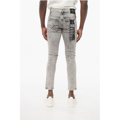 JEANS COUTURE Stone Washed Skinny Fit Denims 14cm