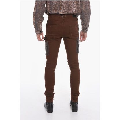 Stretchy WORKMAN Skinny Denims with Leather Detailing 15cm