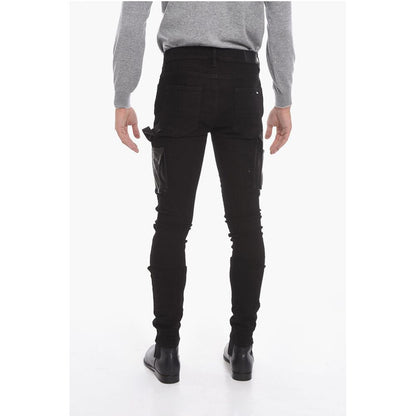 Stretchy WORKMAN Skinny Denims with Leather Detailing 16cm