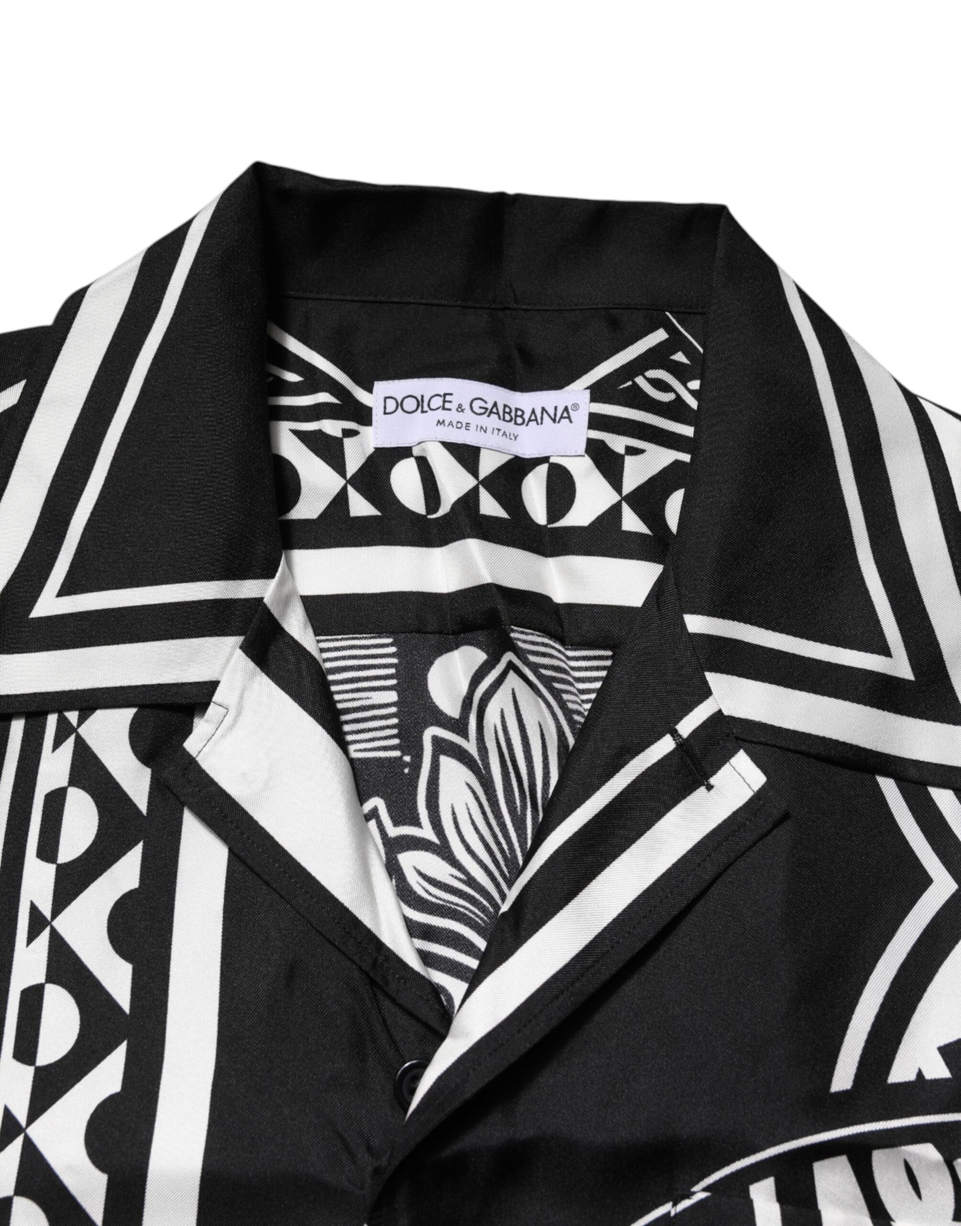 Black Bandana Casual Short Sleeve Shirt