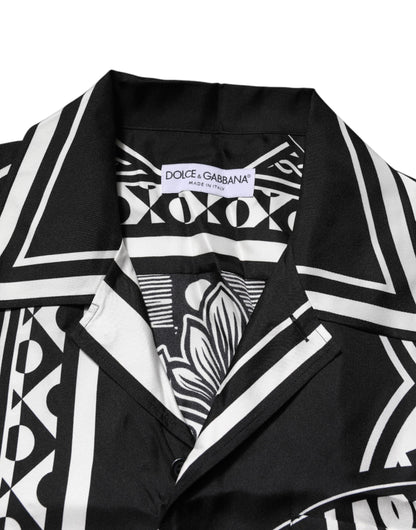 Black Bandana Casual Short Sleeve Shirt
